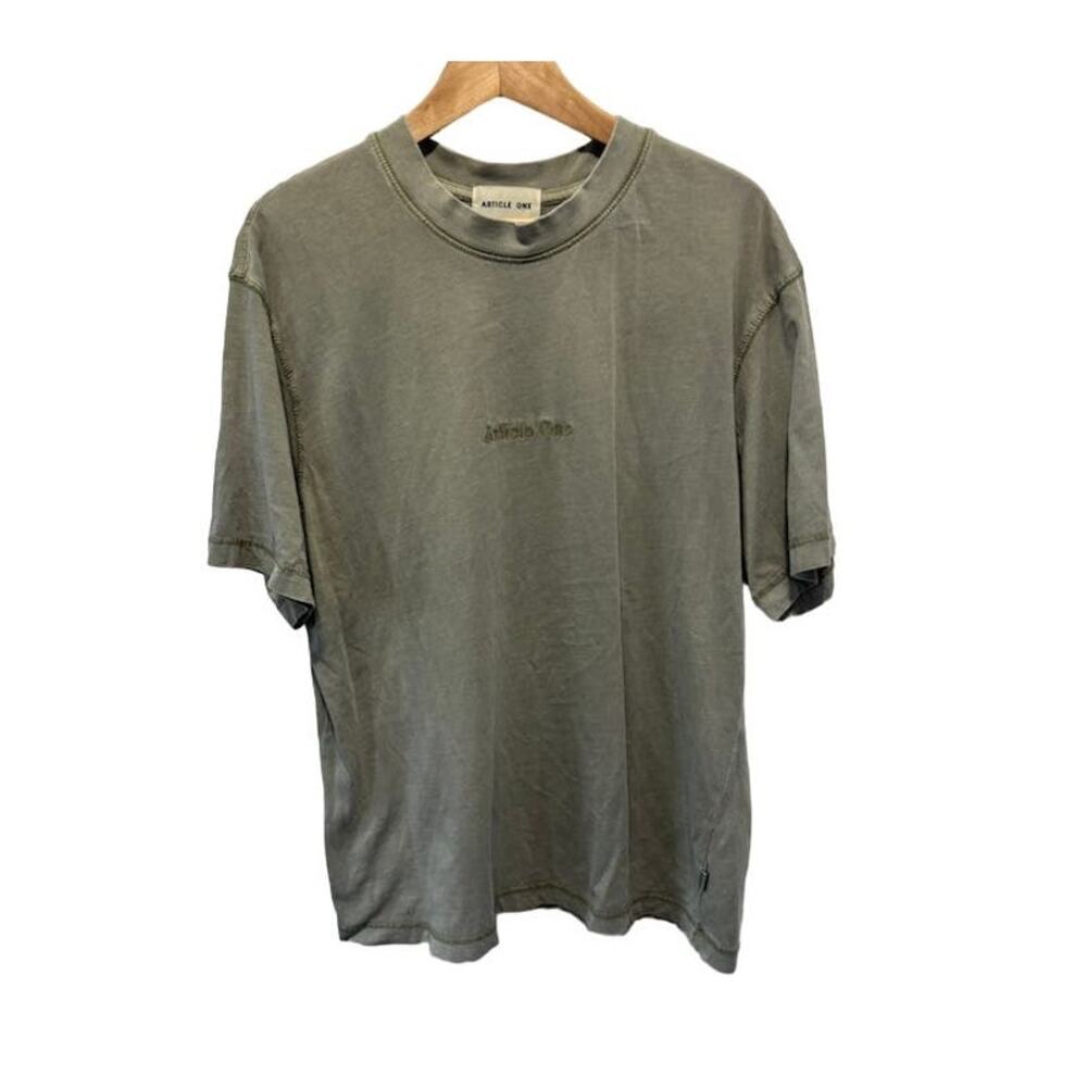Article One Label Tonal logo tee T-Shirt green sz L Australian eco brand